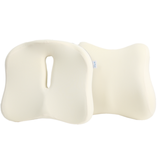 얼라인비 메모리폼 기능성 방석 등받이 치질 꼬리뼈 엉덩이 자세교정, 1세트