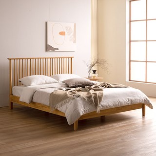 [즉시할인] 스칸디아 메이 프리미엄 원목 침대(슈퍼싱글&퀸) - 매트리스 제외/포함(2Colors), 내추럴, 04. SS-양모 매트리스