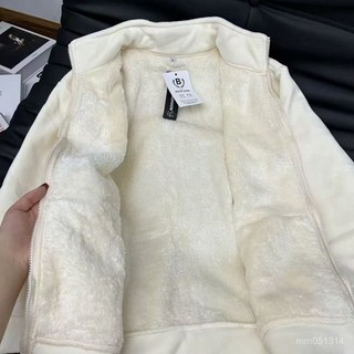 【KUKU】超厚羊羔絨外套女新款秋冬款立領冬季加絨內裏羊羔毛開衫衛衣羊羔毛外套女秋冬上衣加絨加厚羊羔絨上衣外套女絨毛外套