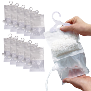 포그니 반영구 옷장용 제습제 만들기 옷걸이형 염화칼슘만 있으면 무한 리필, 10개, 230ml