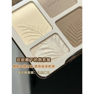 Judydoll橘朵高光修容盤，多色可選，霧面陰影鼻影珠光眼影盤，提亮立體修容高光陰影打亮, #02树影盤, 1個