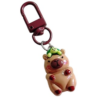 卡皮巴拉玩偶鑰匙圈, 卡其, 1個