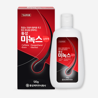 미녹스 샴푸액 탈모증상완화 기능성 샴푸 동성제약 약국 판매 제품, 1개, 120ml