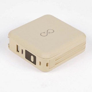 七合一無線充電行動電源 10000mAh 自帶線行充 無線充 多功能 磁吸行充 快充 BSMI認證 航空規範, 多合一行動電源【輕奢奶茶】