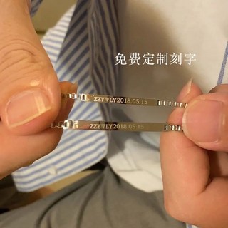 臺灣出貨 鈦鋼手鍊情侶手鍊刻字情侶手鍊不掉色手鍊禮物閨蜜手鍊定製手鍊
