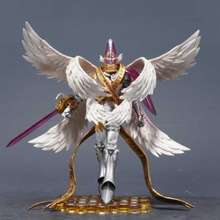 臺灣-出貨【新款熱銷】數碼寶貝 GK 神聖天使獸 天女獸 月神殿手辦動漫模型情人節 SRYJ, 1個