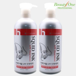 뷰티원 오징어먹물 트리트먼트1000mlx2콜라겐 담백질함유 모발탄력, 2개, 1L