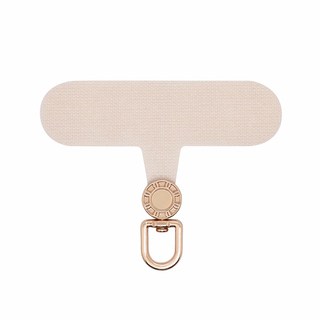 360度旋轉夾片手機掛繩連接片墊片, 【360°可旋轉夾片】米色, 1個