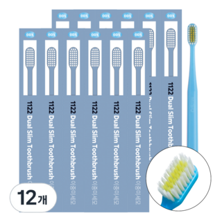 ODX 오디엑스 치과칫솔 1122 부드러운 이중미세모 크레용 칫솔, 12개, 1개입