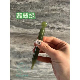 美容院專用樹脂蜜蠟撥筋棒，臉部眼部經絡按摩棒，SPA按摩工具，舒緩肌膚，改善循環, 1個, 翠綠色, 翠綠色