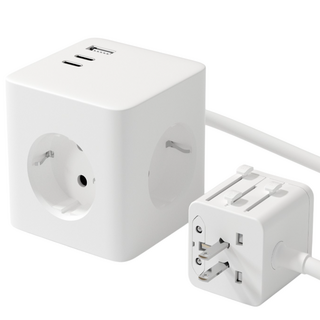 바우토 여행용 해외 멀티탭 어댑터 고속 충전 PD25W, 1개