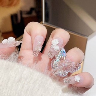 純手工穿戴甲 指甲貼片, 1個, H184-長T-S碼長約2.5公分