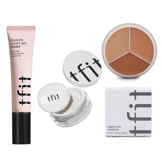 TFIT 3 색 컨실러 팔레트 프로페셔널 메이크업 크림 서클 코렉팅 페이스 프라이머 아이 한국 화장품, 04 04 Set