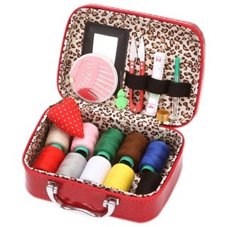 케이엠 반짇고리세트 풀세트 바느질함 휴대용 가정용, 레드, 1개