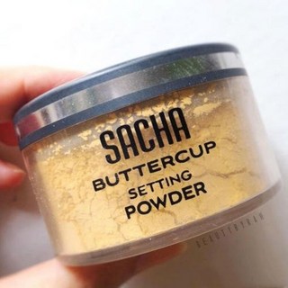 有間美妝優選店 蜜粉定妝散粉Sacha Buttercup Setting Powder，化妝師必備，持久控油，打造精緻霧面妝感, 1個, 蜜粉定妝散粉