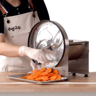 주방고수 수동 라이트 양파 슬라이서 양배추 슬라이서 업소용 야채절단기 탕파키 무 레몬 슬라이스 수동, 1개