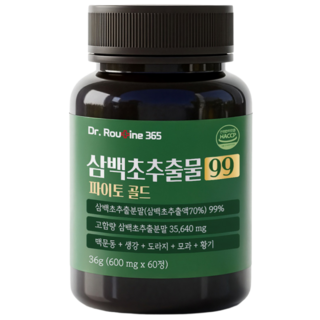 닥터루틴365 삼백초 추출물 99% 파이토골드, 1개, 60정