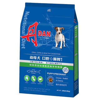 DAN 丹 口腔+腸胃配方 幼母犬 乾飼料 含台灣虱目魚萃取精華, 雞肉海魚+起司, 20lb, 1袋