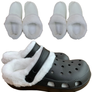 컴피스텝 크록스 호환 내피 탈부착 털 안감 슬리퍼 실내화 겨울 1+1