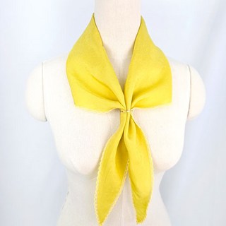 가을 무지 인견 스카프 + 링 세트 인견 100% 핀코트 미니 삼각 스카프 국내 생산 쁘띠 스카프