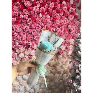 畢業禮物 星黛露花束 教師節禮物 情人節禮物 畢業娃娃 乾燥花束 迷你花束批發, 藍玫瑰（無禮物袋）, 1個