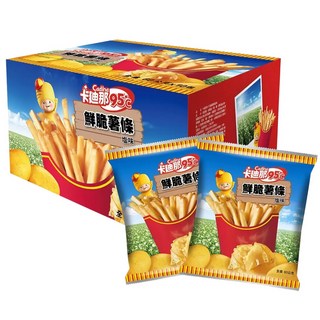 好市多 costco 卡廸那95鮮脆薯條鹽味 (60公克/單包) - 酥脆涮嘴，獨立包裝方便攜帶, 1個, 鮮脆薯條鹽味一包, 60g
