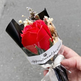 【森林海】迷你永生花束附提袋：教師節/畢業/情人節禮物首選，拍照道具, B18, 1個