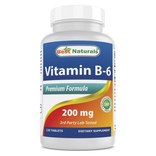 Best Naturals 成人維他命B6錠 200mg, 1個, 120顆