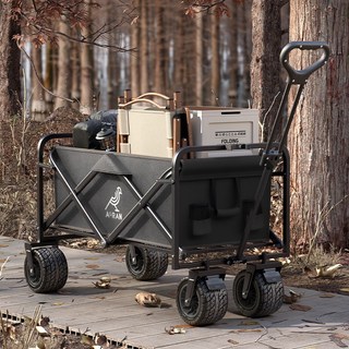 AORAN 캠핑웨건 광폭타이어 전지형 다기능, 1개, 블랙