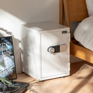 범일금고 ZE45 50kg new 디지털 60분 내화인증 금고 서랍장착 마비기능 가정용 사무용금고 저전압알림 im, ZE45 화이트