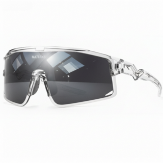 매트릭스 TR90 스포츠 변색 선글라스, 1개, 투명 그레이