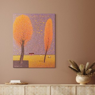 [인메이블] 장용길 작가 아트에디션 46종 캔버스 액자 23~46번 풍경화 거실 인테리어 그림 추상화 달항아리, 32.[I]가을날 우리는, 대형30호 [90.9x72.7cm]