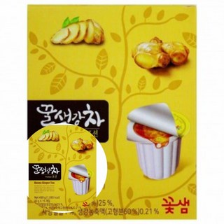 국산 업소용 꽃샘 꿀생강차 포션 450g(30g x 15개입)