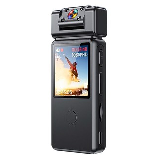 mrobo D9攝像錄音筆，1080P高清錄影，多功能執法記錄儀，迷你隨身攝像機, 黑色, D9