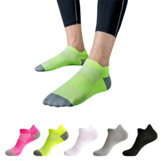 運動襪 透氣排汗 防滑減震, 男款【灰色】, 1套