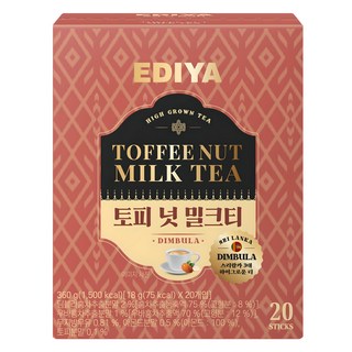 EDIYA COFFEE 太妃糖奶茶, 360g, 1個, 20入