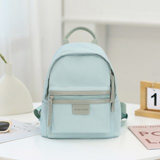 尼龍小背包簡約百搭純色雙肩包女輕便防水媽咪包大小號小學生書包, 綠色