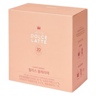 HOLLYS 煉乳拿鐵咖啡沖泡粉隨身包, 19.5g, 20條, 1盒