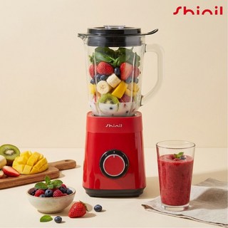 [26년형]신일 초고속 소형 유리 믹서기 SMX-WG3000 블렌더 이유식 미니 고속 대용량 가정용, 레드