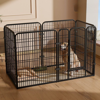 설치 쉽고 단단하고 안정성 좋은 철제 울타리, 1세트, 블랙