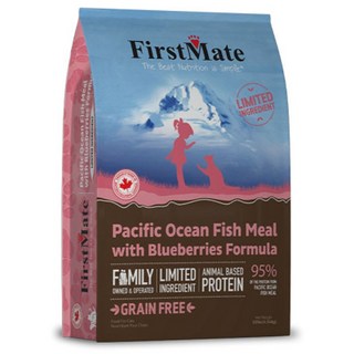 FirstMate 太平洋魚肉藍莓配方 無穀貓糧 無穀低敏 富含Omega-3 呵護腸胃 4.54公斤, 海鮮, 4.54kg, 1個
