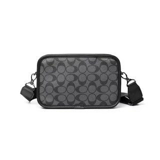 Wendy 側背包 新款潮男斜背包 商務男士斜挎包 復古休閒男簡約單肩斜背包 防水隨身包 大容量側背包 輕便百搭男士, C格