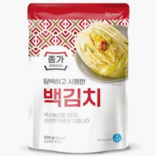 종가 혼밥 자취생 업소용 김치 백김치 국내산 소금 식재료 500g, 1개