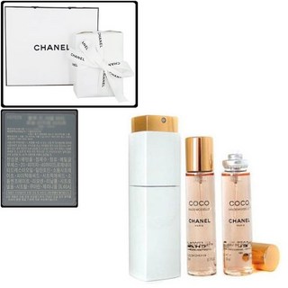 [선물포장+쇼핑백] 샤넬 코코 마드모아젤 EDP 트위스트 앤 스프레이 (본품 20ml 1개 + 리필 20ml 2개)