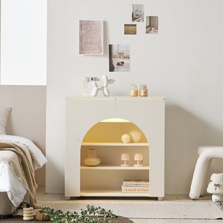 [룩홈] 크림 아치 800x800수납장