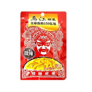 【黃氏商行】烏江涪陵榨菜 重慶 烏江 榨菜 即食 海帶絲 麻辣榨菜 醬菜 醃蘿蔔 鹹菜 開胃菜 配粥 醃製, 1個, 微辣榨菜絲(80g)