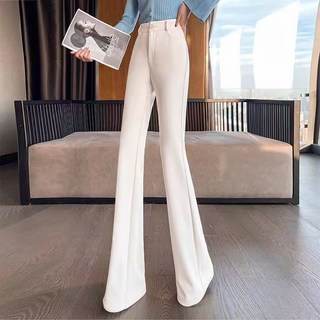 微喇叭褲女2025春季新款高腰修身顯瘦彈力小個子大碼休閒長褲