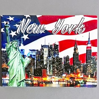 맛있는굿즈 호주 미국 하와이 뉴욕 괌 사이판 뉴질랜드 냉장고자석 마그넷 마그네틱 기념품, C미국07.뉴욕