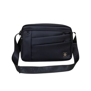 SPYWALK 多格層尼龍側背包 拉鍊斜背包 男用包, 黑色 (2073-1) #064