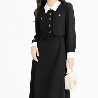 소소한일상 상회 카라넥 버튼 빅사이즈 롱 원피스